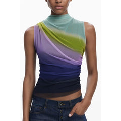 Desigual Green Polyester Tank Top - L