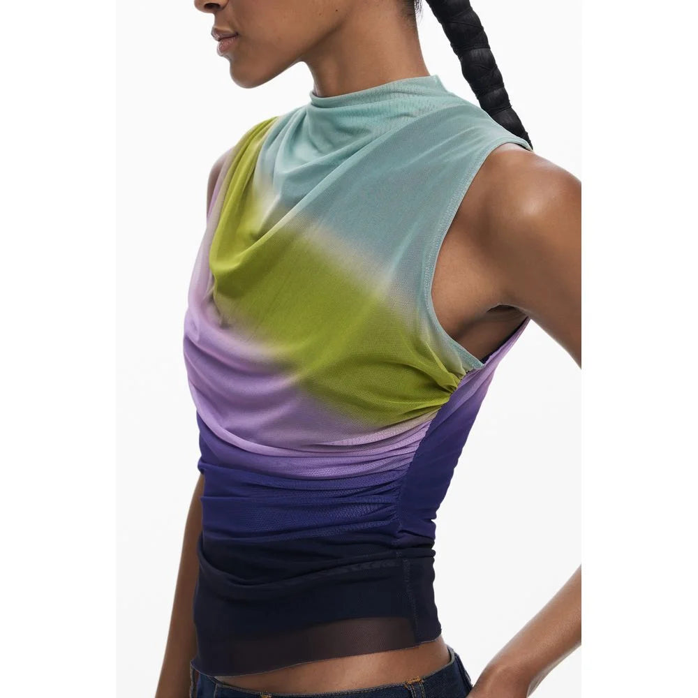 Desigual Green Polyester Tank Top - L