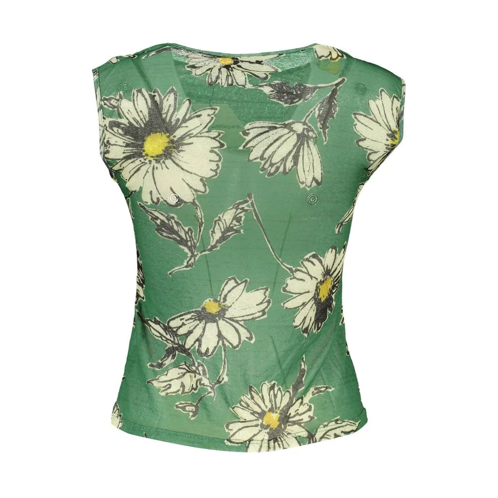 Desigual Green Polyester Tank Top - XL