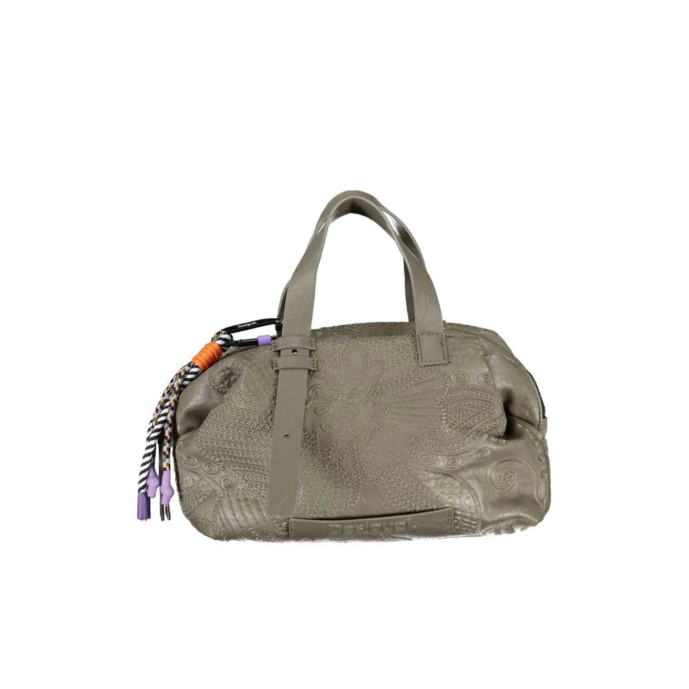 Desigual Green Polyethylene Handbag - Barrel Bags