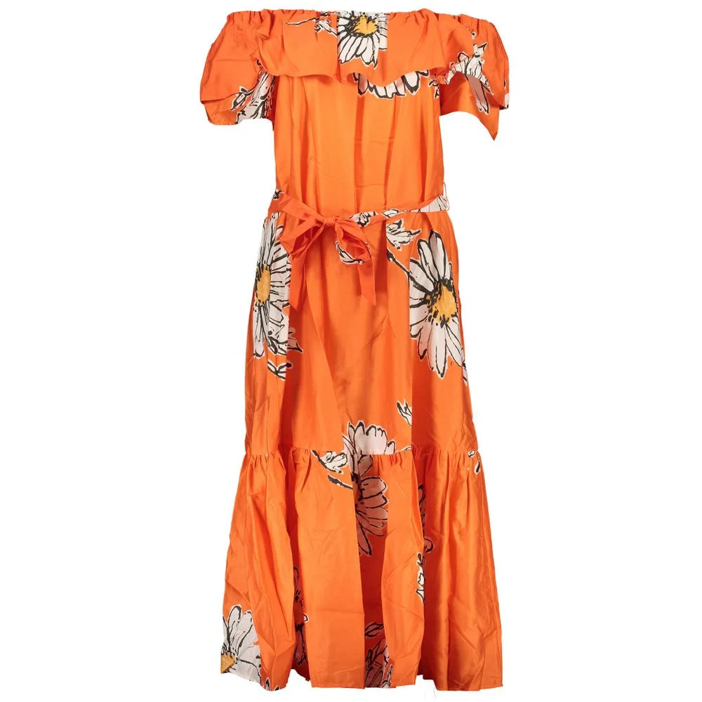 Desigual Orange Cotton Dress - Dresses