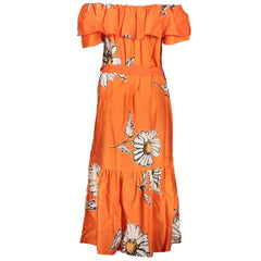Desigual Orange Cotton Dress - Dresses