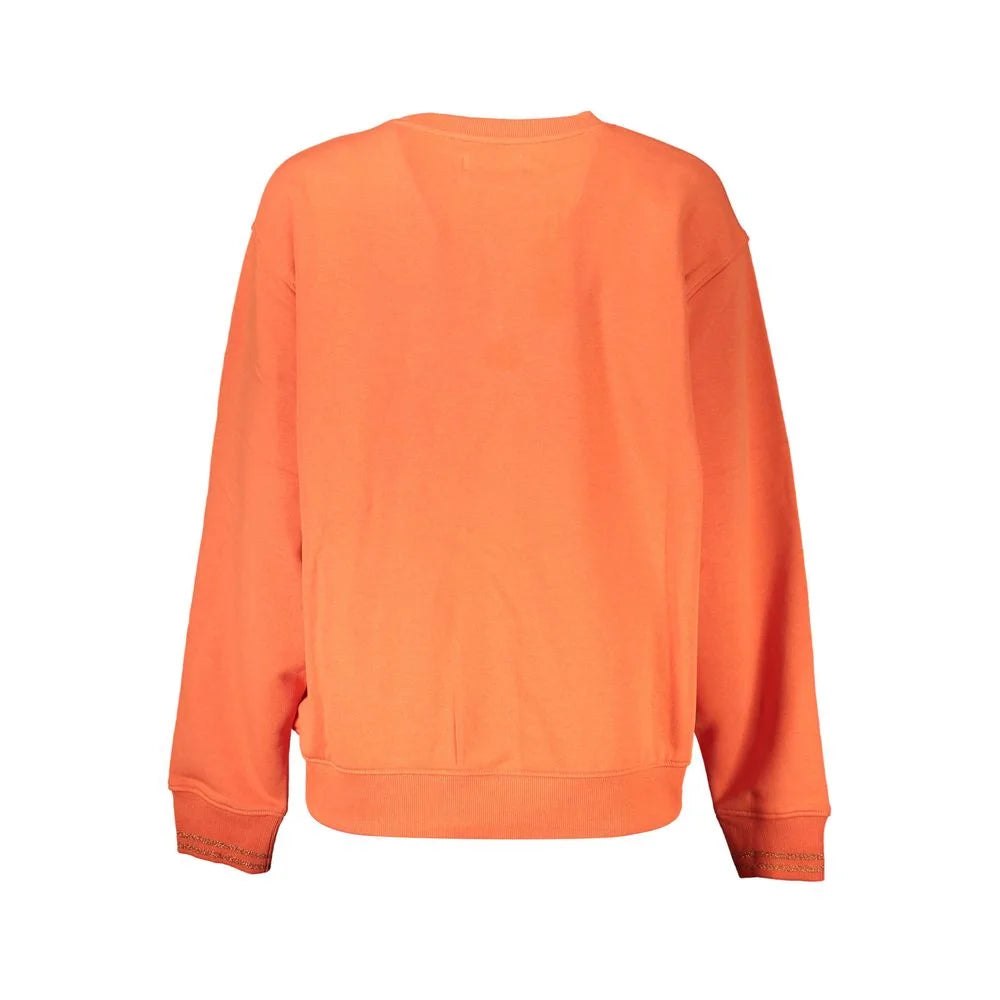 Desigual Orange Cotton Women Sweater - XXL - Sweatshirts