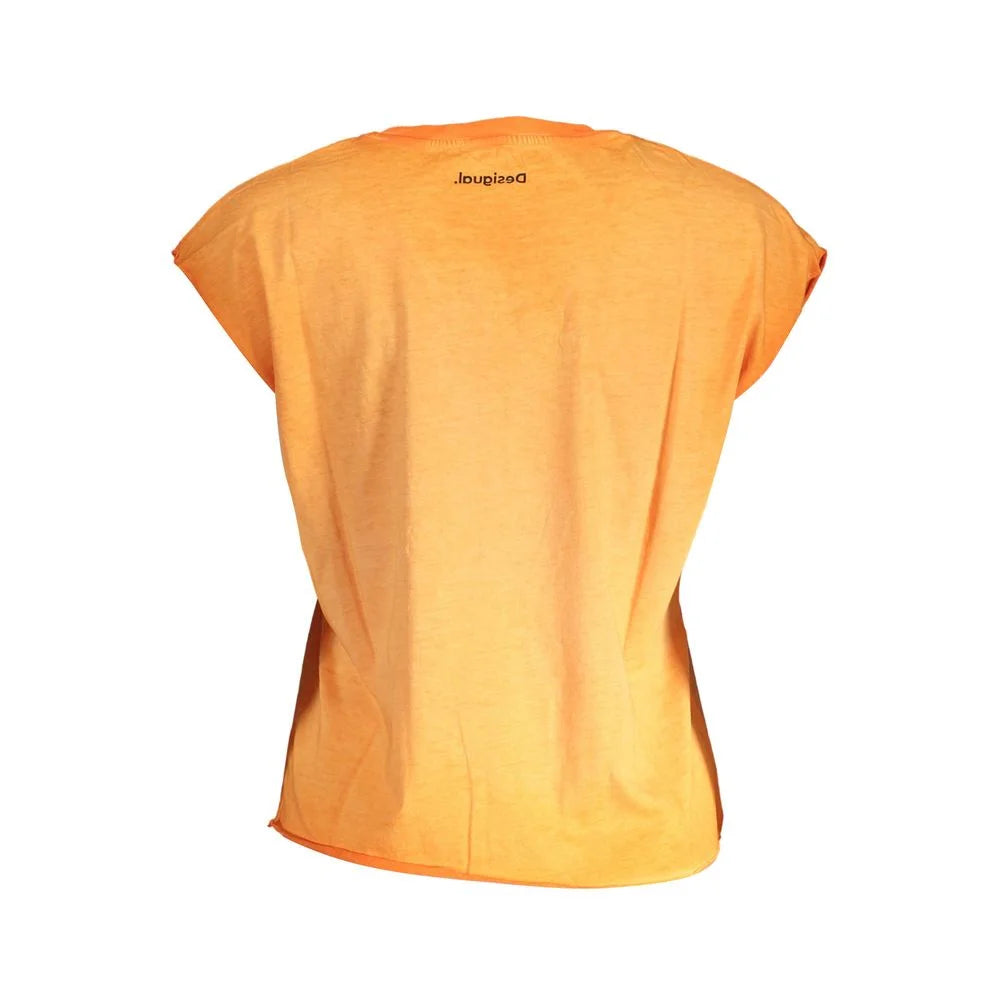 Desigual Orange Cotton Women T-Shirt - T-Shirts
