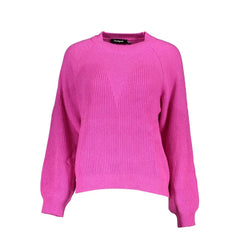 Desigual Pink Fabric Sweater - Sweaters