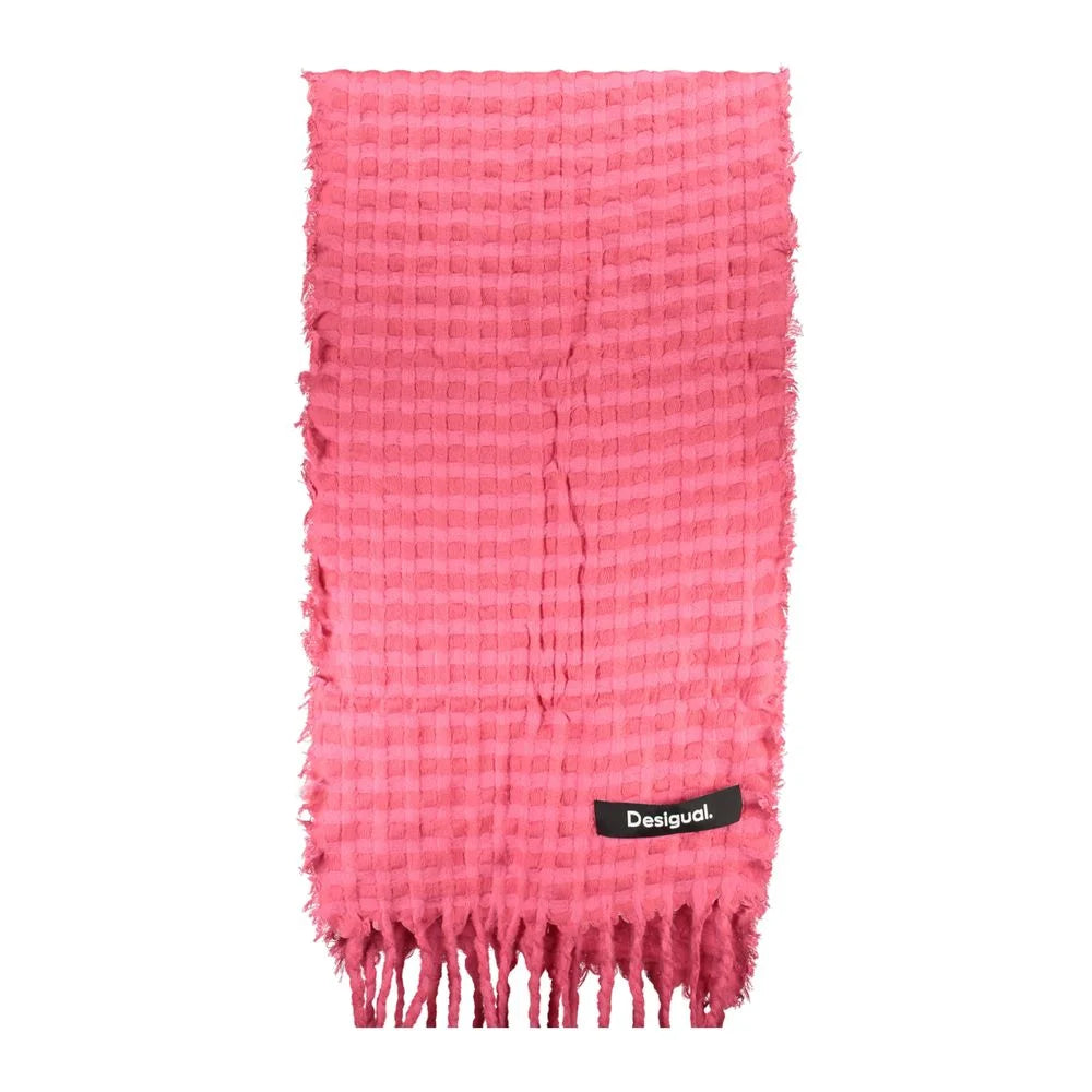 Desigual Pink Polyester Scarf - Scarves & Shawls