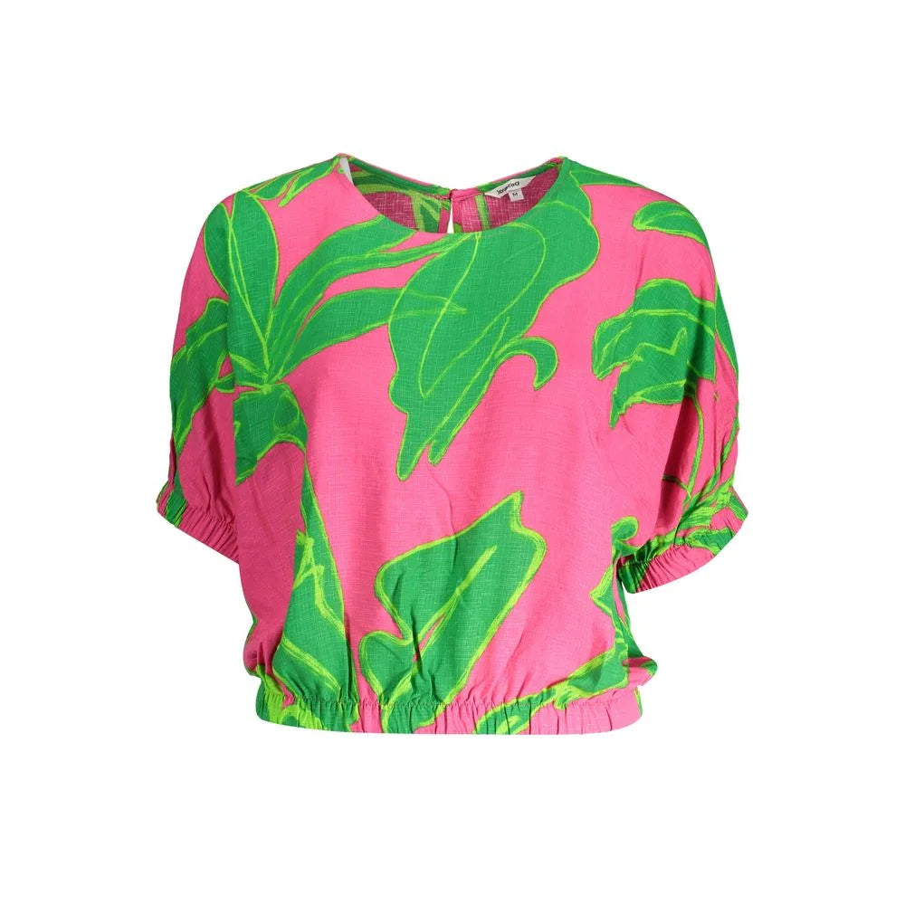 Desigual Pink Viscose Women Top - S - Blouses