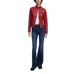Desigual Red Polyester Bomber - IT40|S