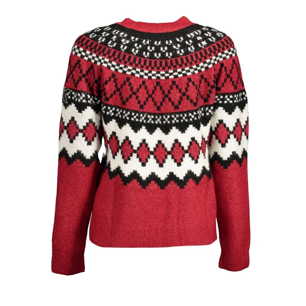 Desigual Red Polyester Sweater - Sweaters