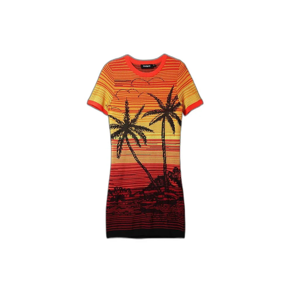 Desigual Red Viscose Midi - XL
