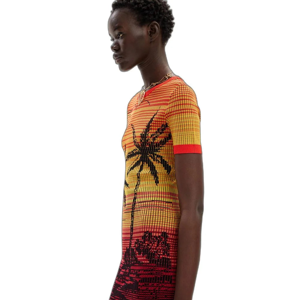 Desigual Red Viscose Midi - XL