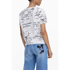 Desigual White Cotton T-Shirt - T-Shirts
