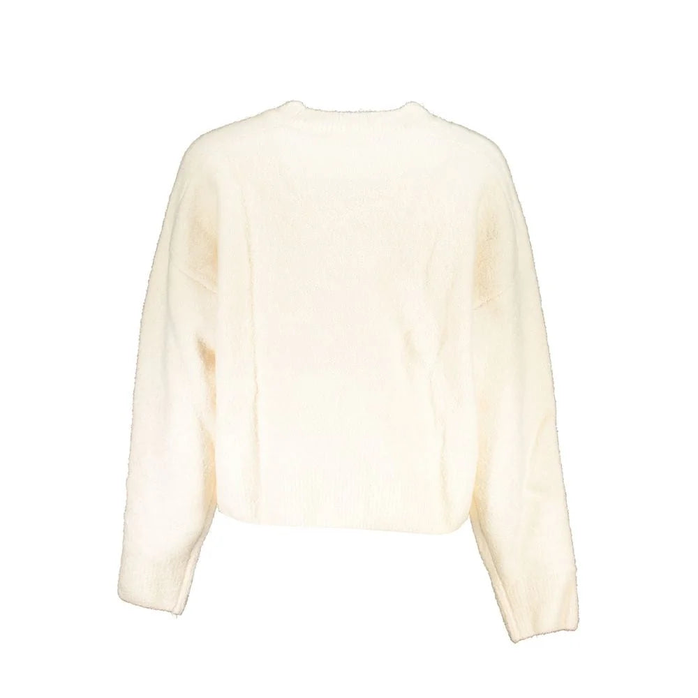 Desigual White Fabric Sweater - Sweaters