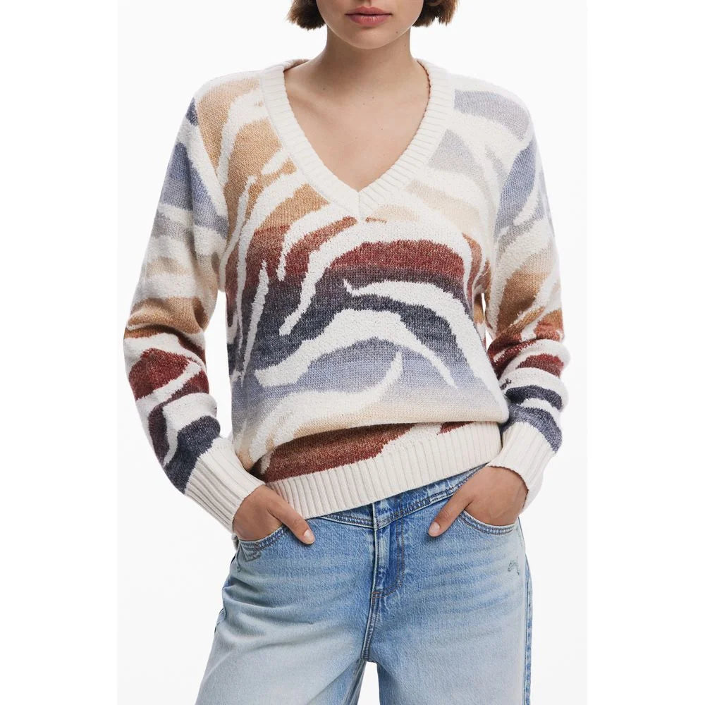 Desigual White Polyamide Women Sweater - XS - Sweaters