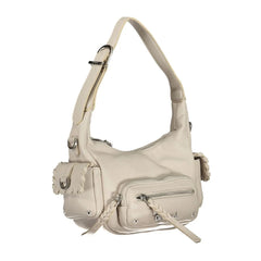 Desigual White Polyethylene Handbag - Half-Moon Bags