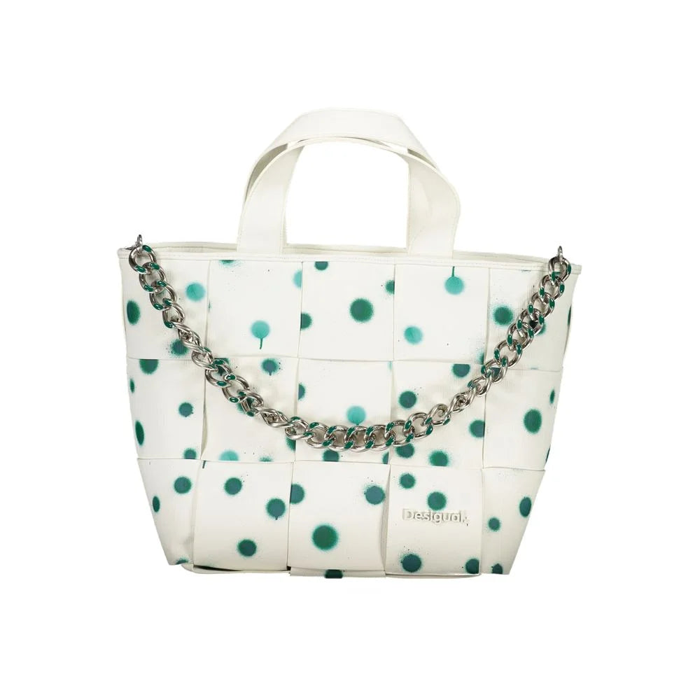 Desigual White Polyethylene Handbag - Shopper Bags