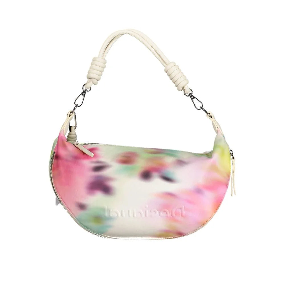 Desigual White Polyethylene Women Handbag - Half-Moon Bags