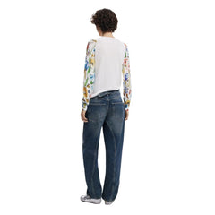 Desigual White Viscose Sweatshirt