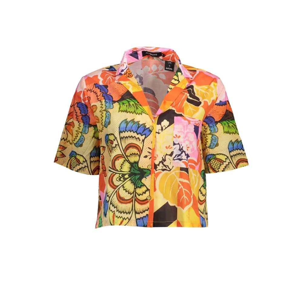 Desigual Yellow Cotton Shirt - S - Shirts