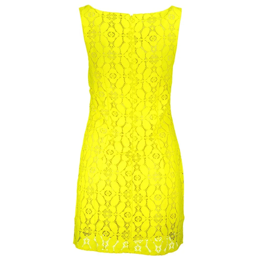 Desigual Yellow Polyester Women Sleeveless Dress - Dresses