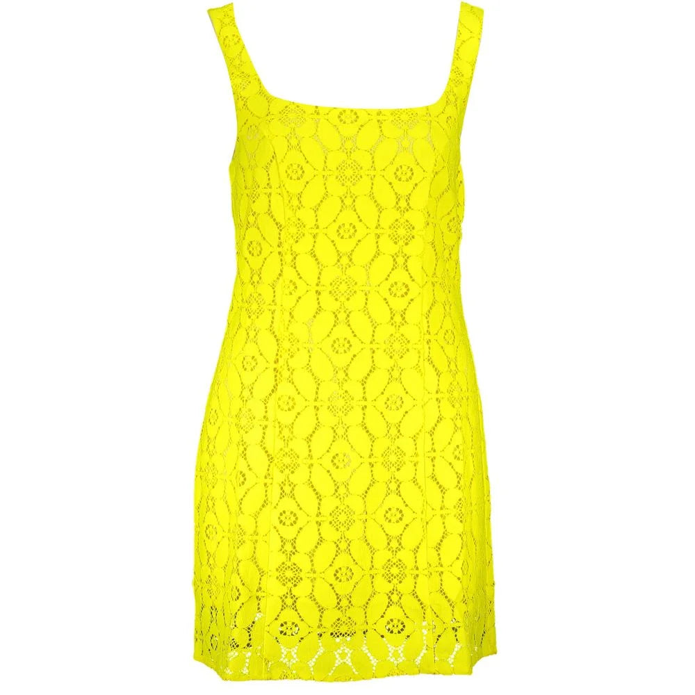 Desigual Yellow Polyester Women Sleeveless Dress - Dresses