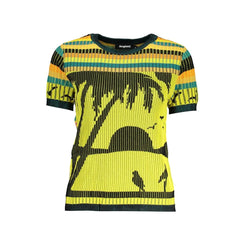Desigual Yellow Viscose Women Sweater - Sweaters