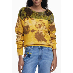 Desigual Yellow Wool Women Sweater - S