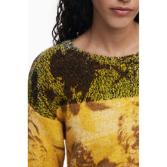 Desigual Yellow Wool Women Sweater - S