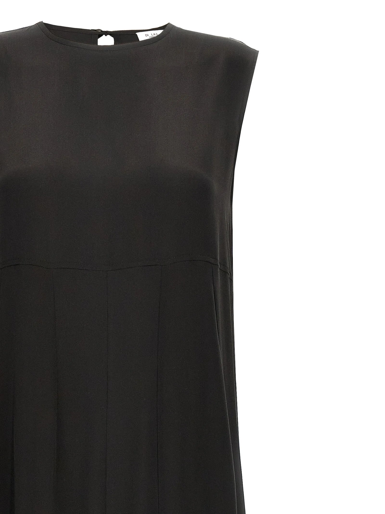 DI.LA3 PARI’ Black Silk Long Dress
