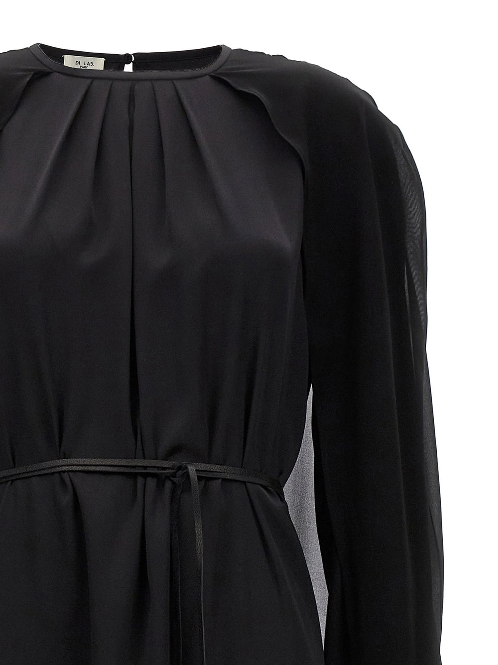 DI.LA3 PARI’ Black Silk Long Dress - S