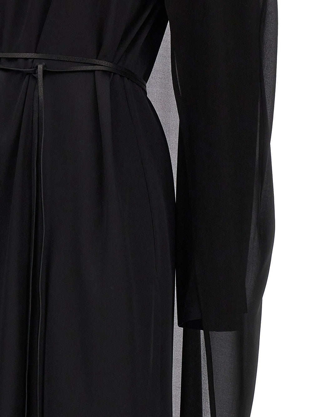 DI.LA3 PARI’ Black Silk Long Dress - S