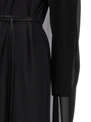 DI.LA3 PARI’ Black Silk Long Dress - S