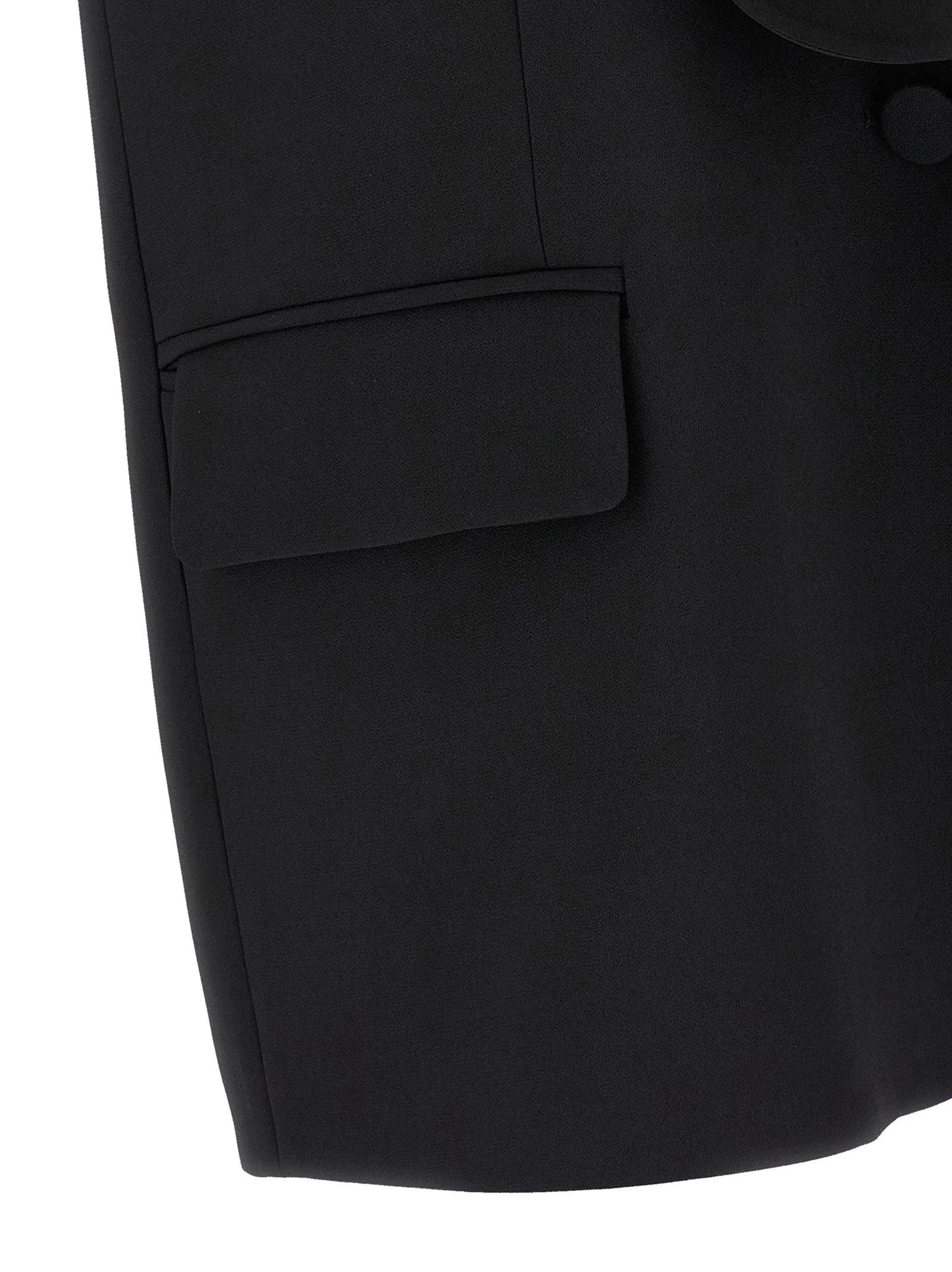 DI.LA3 PARI’ Black Viscose Sleeveless Jacket