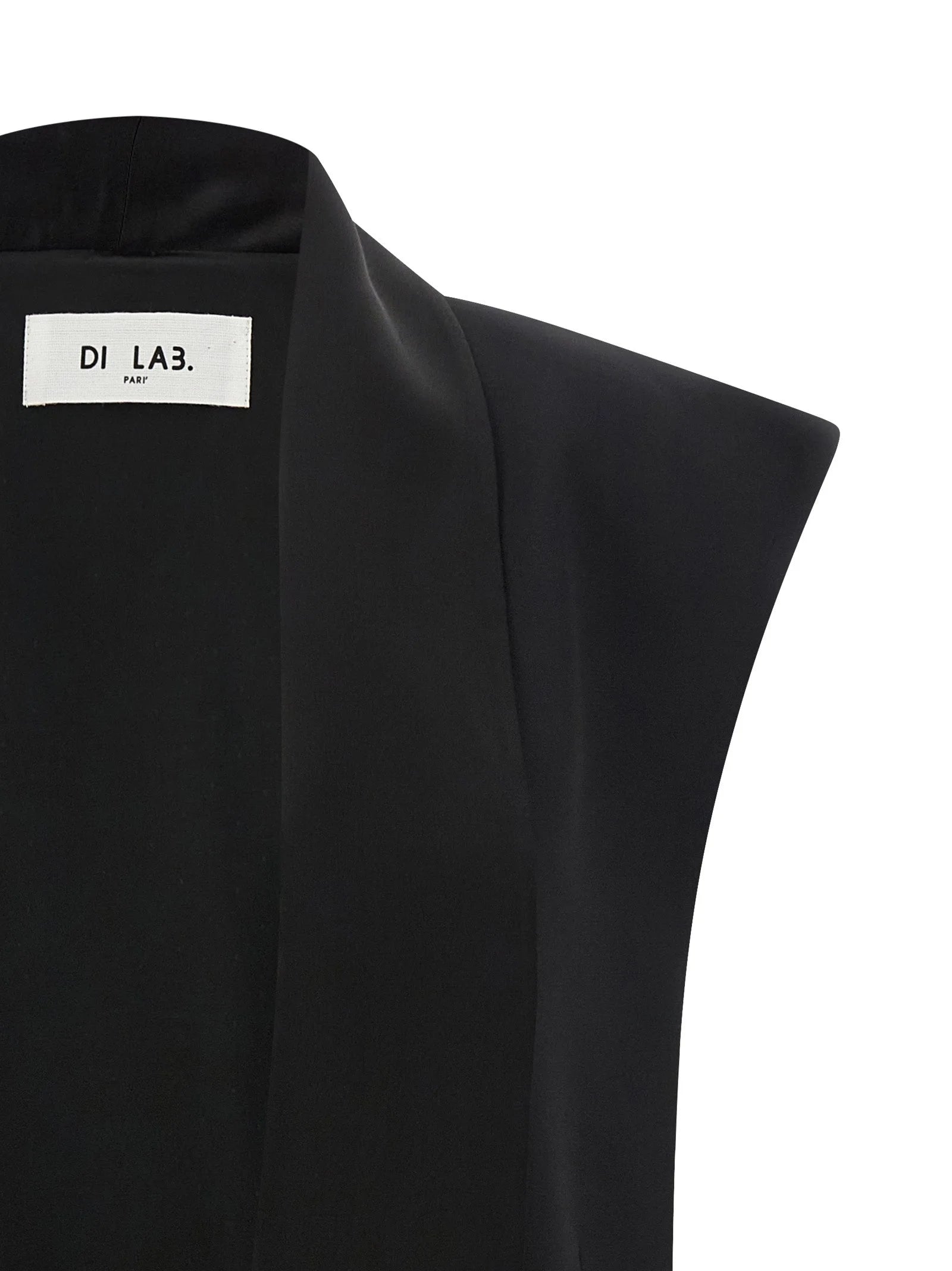 DI.LA3 PARI’ Black Viscose Sleeveless Jacket