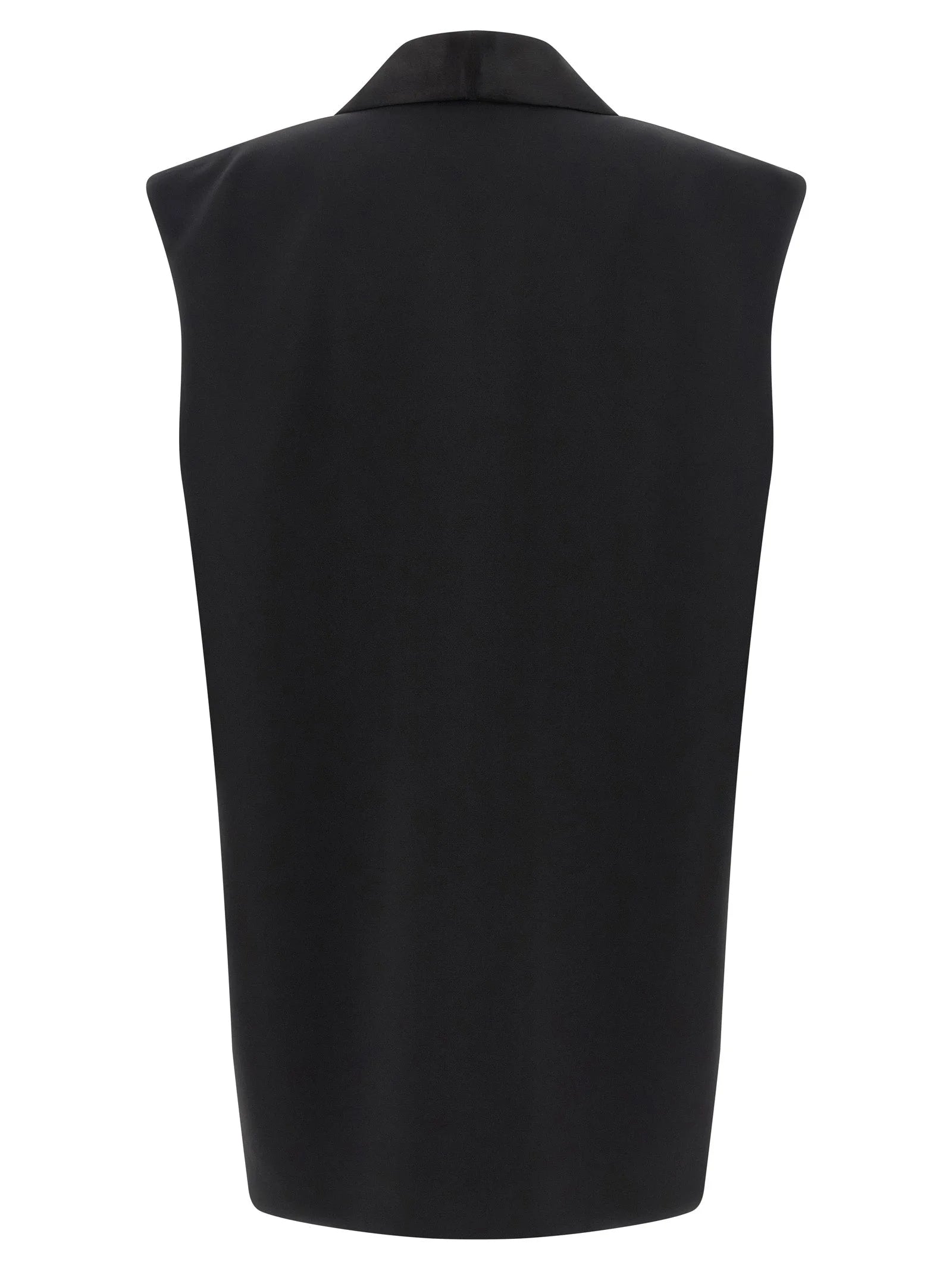 DI.LA3 PARI’ Black Viscose Sleeveless Jacket