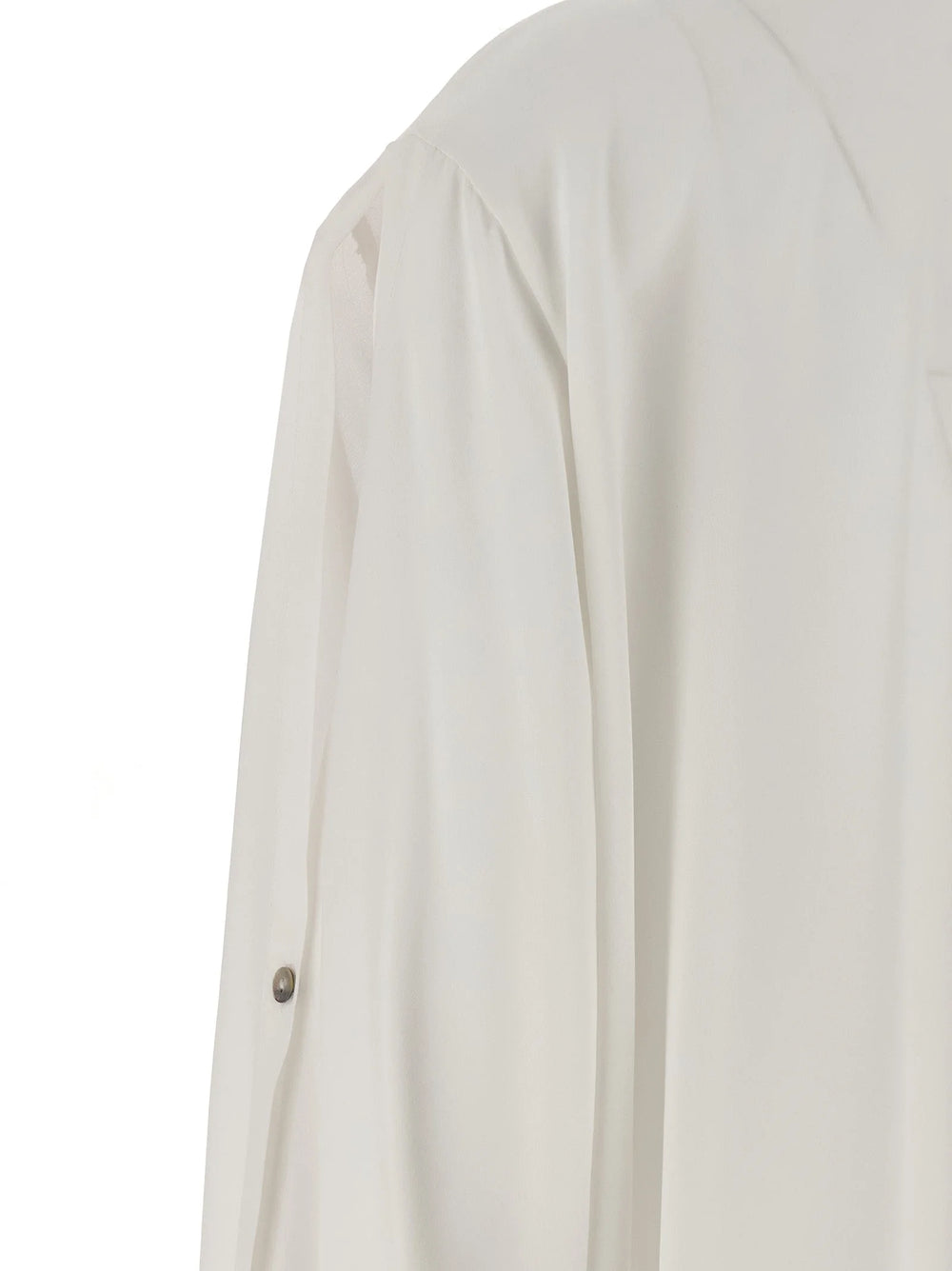 DI.LA3 PARI’ White Silk Blouse - L