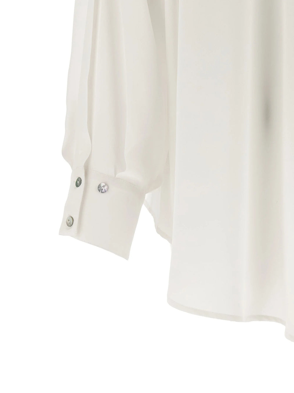 DI.LA3 PARI’ White Silk Blouse - L