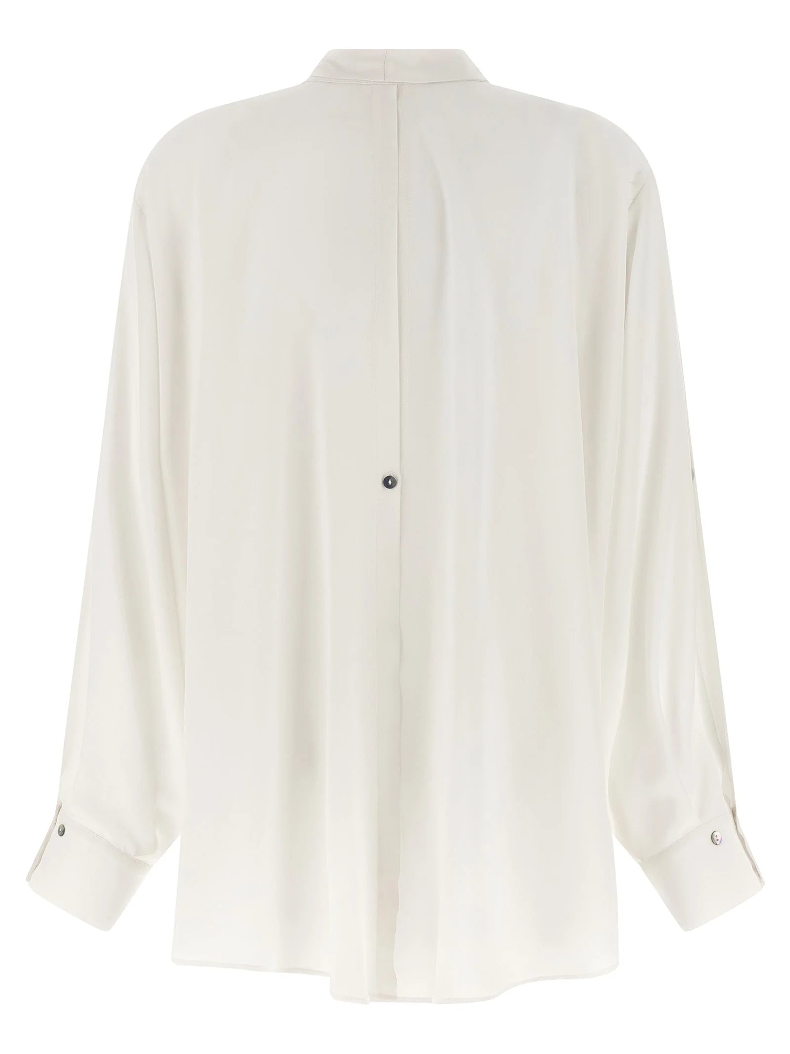 DI.LA3 PARI’ White Silk Blouse - L