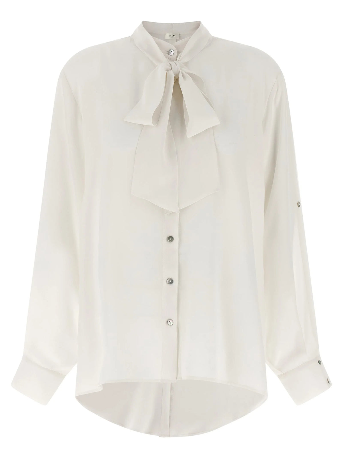 DI.LA3 PARI’ White Silk Blouse - L