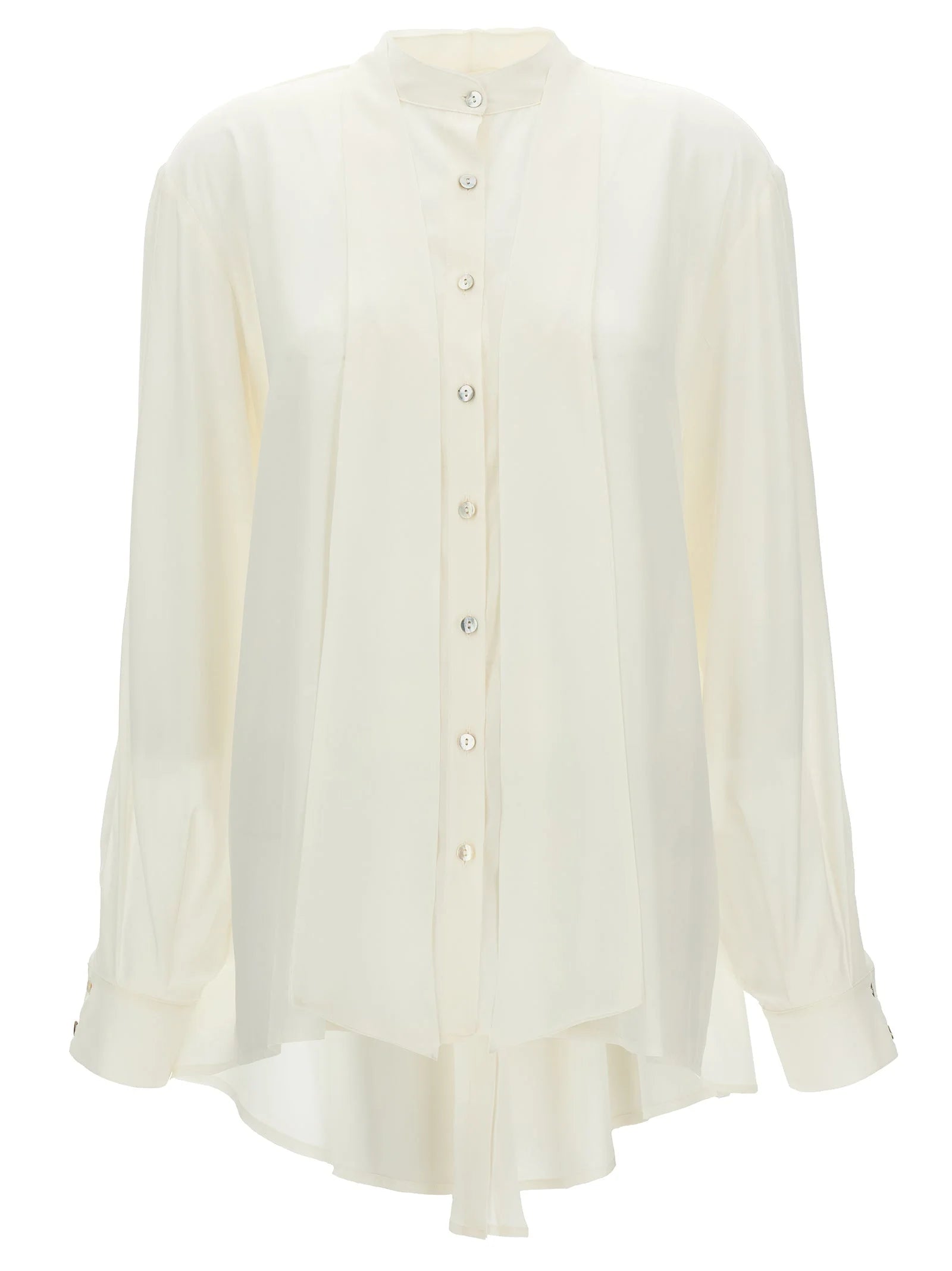 DI.LA3 PARI’ White Silk Blouse - S