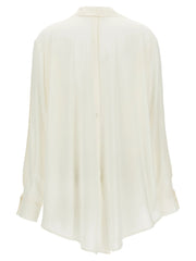 DI.LA3 PARI’ White Silk Blouse - S