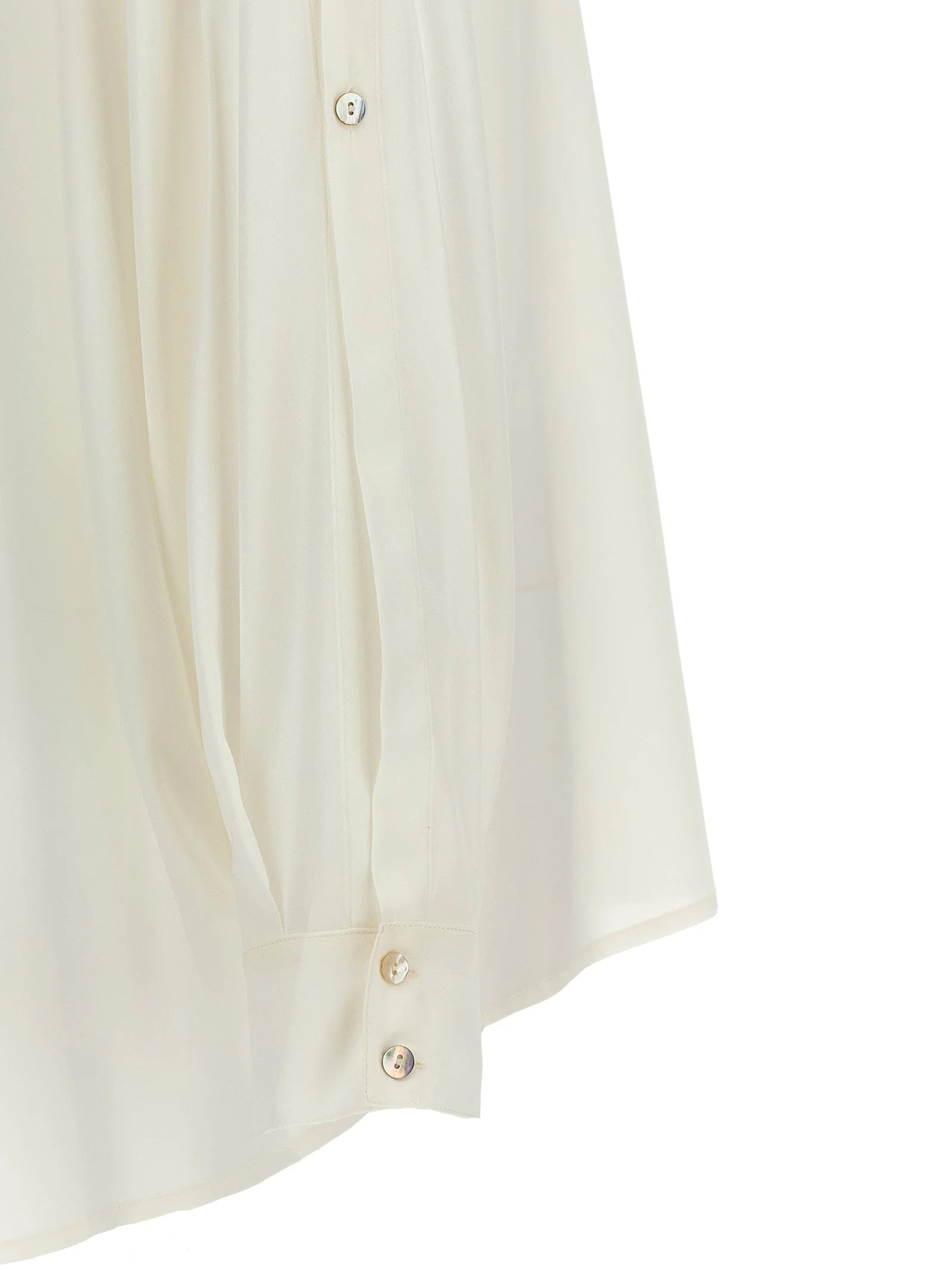 DI.LA3 PARI’ White Silk Blouse - S