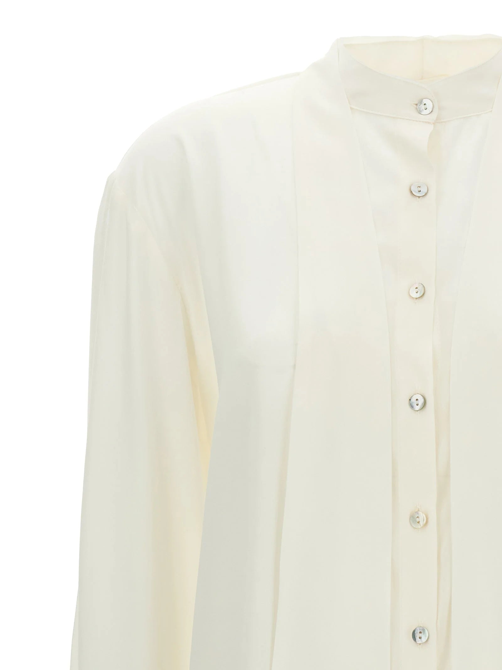 DI.LA3 PARI’ White Silk Blouse - S