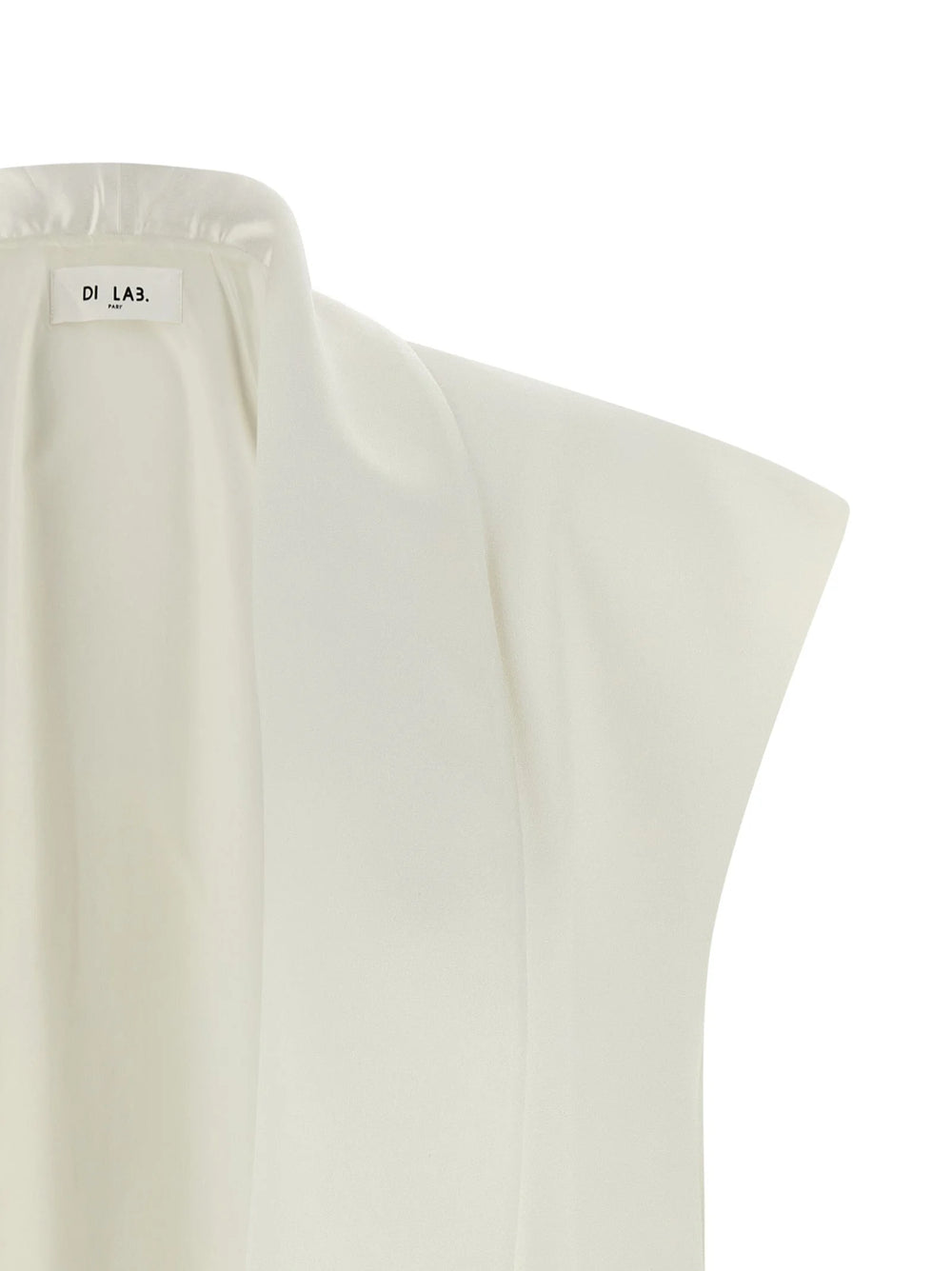 DI.LA3 PARI’ White Viscose Sleeveless Jacket