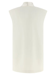 DI.LA3 PARI’ White Viscose Sleeveless Jacket