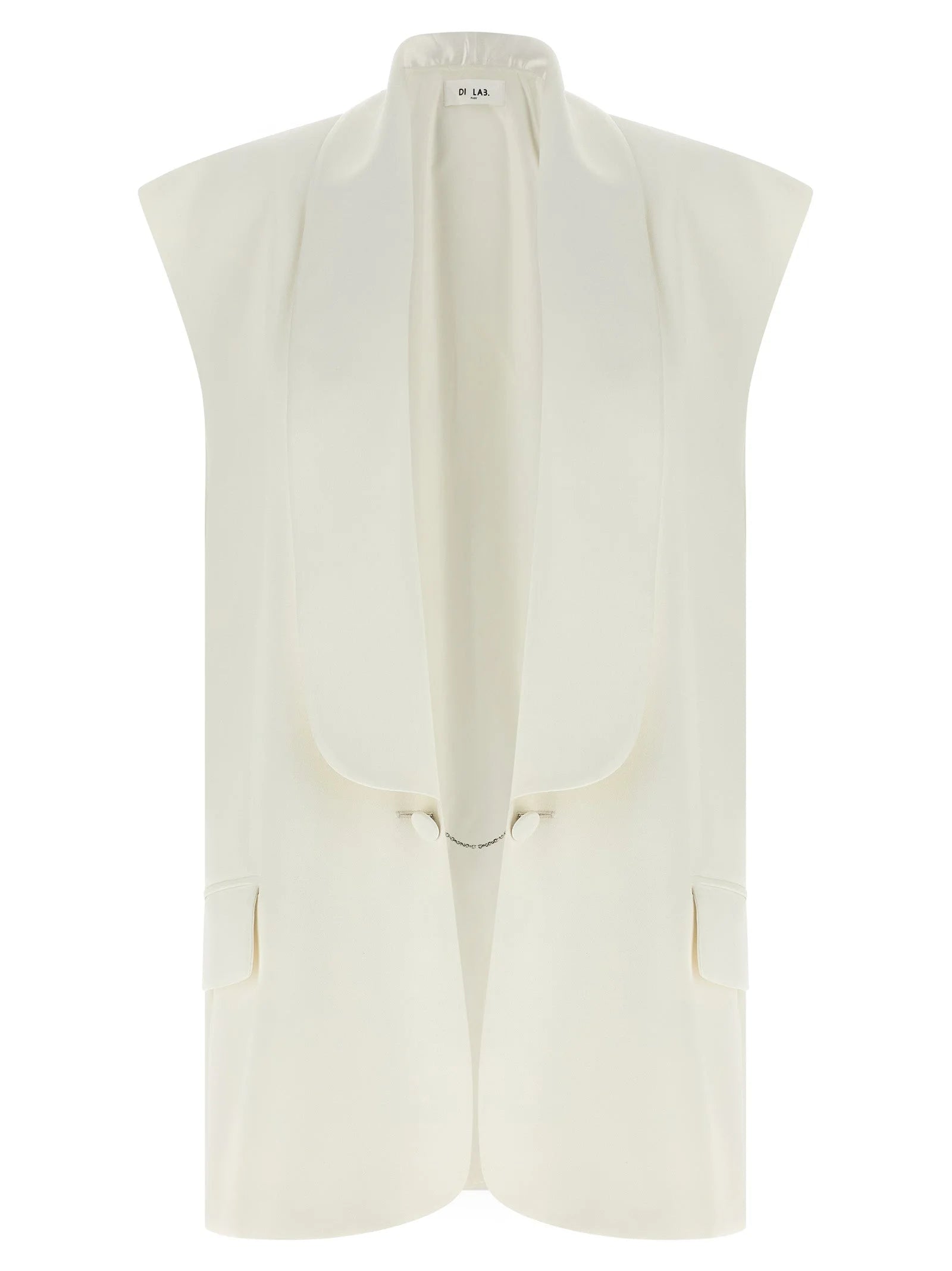 DI.LA3 PARI’ White Viscose Sleeveless Jacket