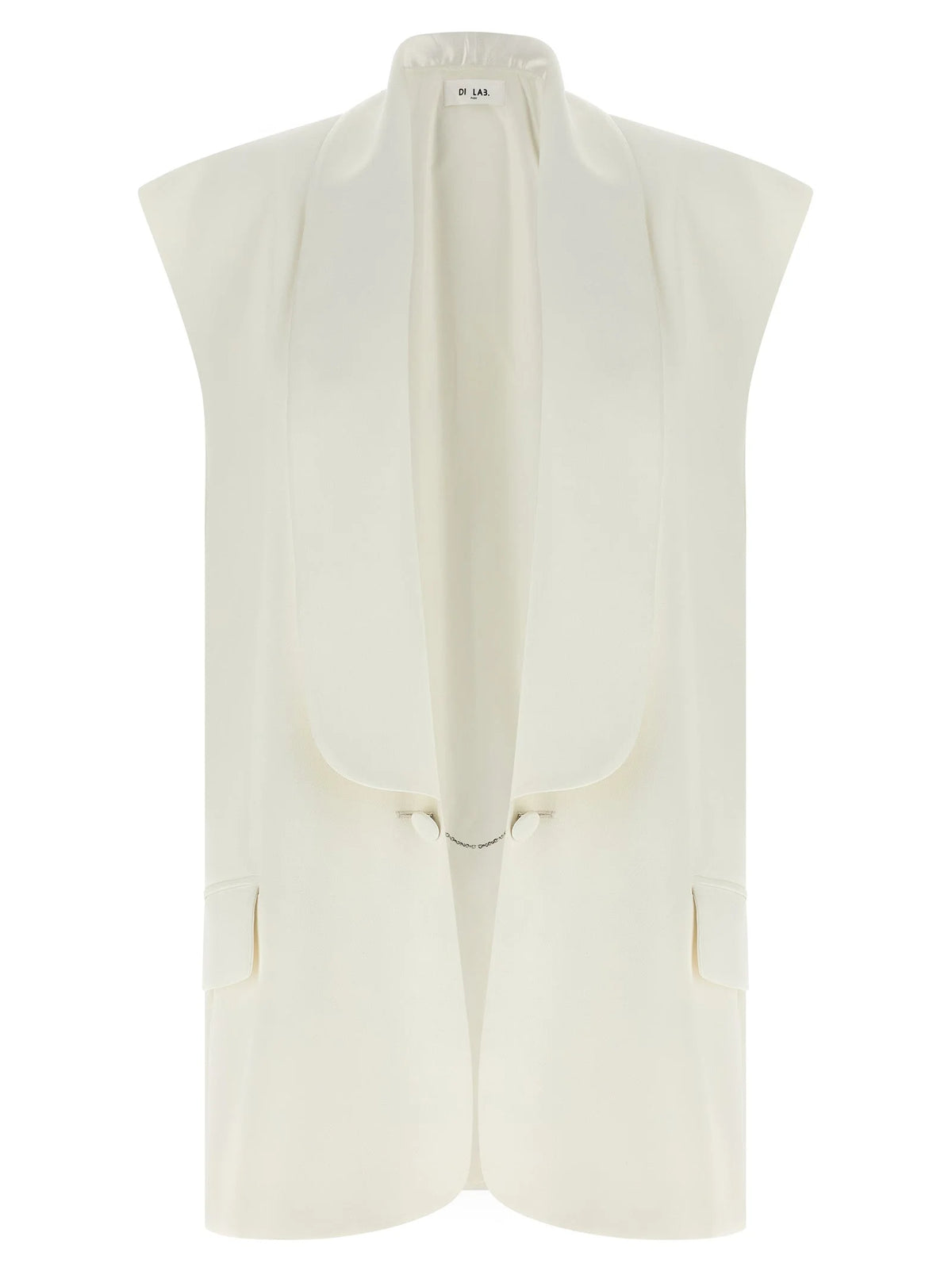 DI.LA3 PARI’ White Viscose Sleeveless Jacket