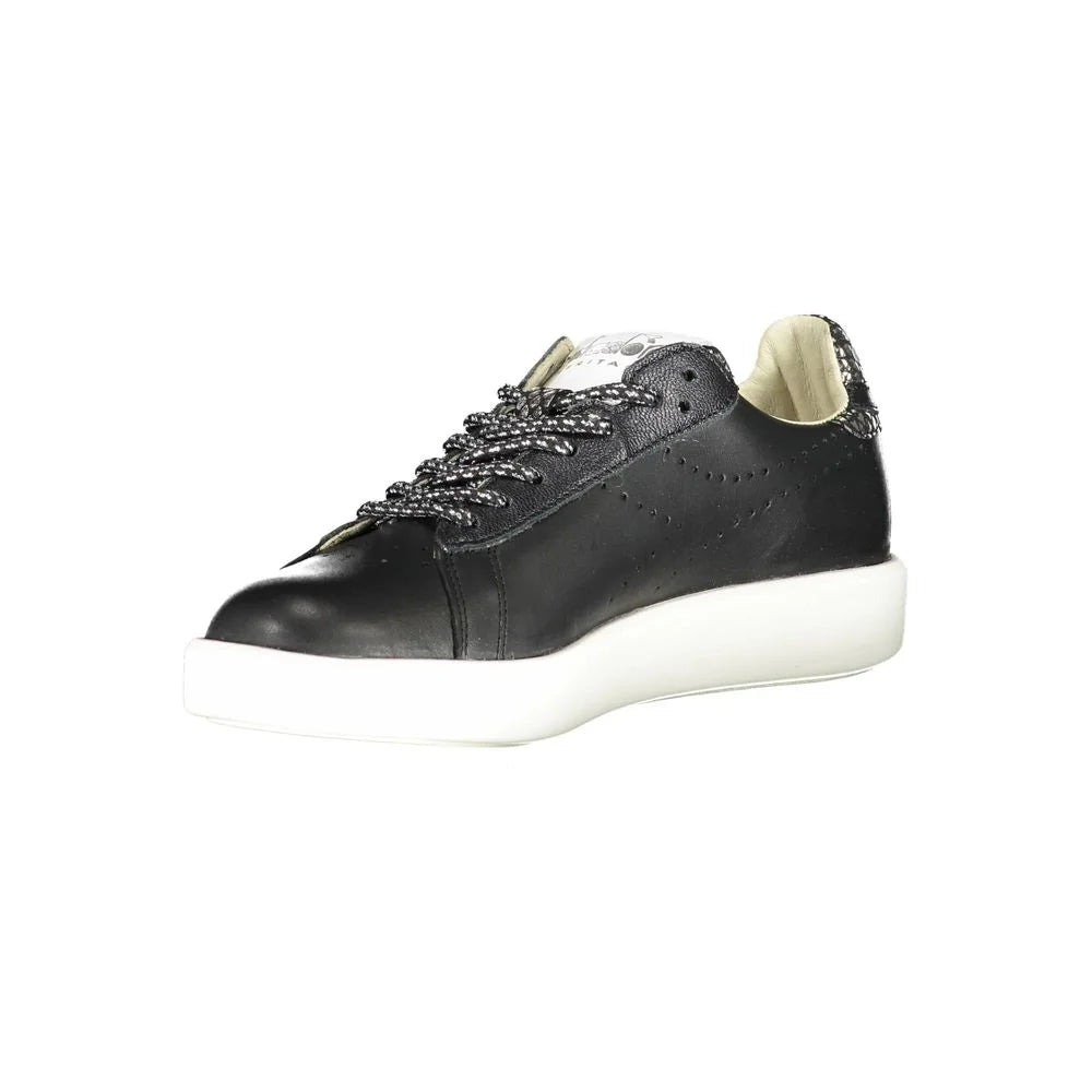 Diadora Black Leather Women Sneaker - Sneakers