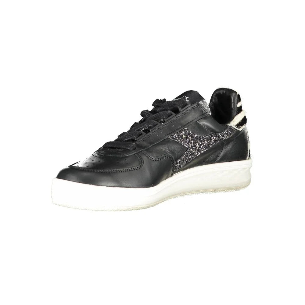 Diadora Black Leather Womens Sneaker - Sneakers