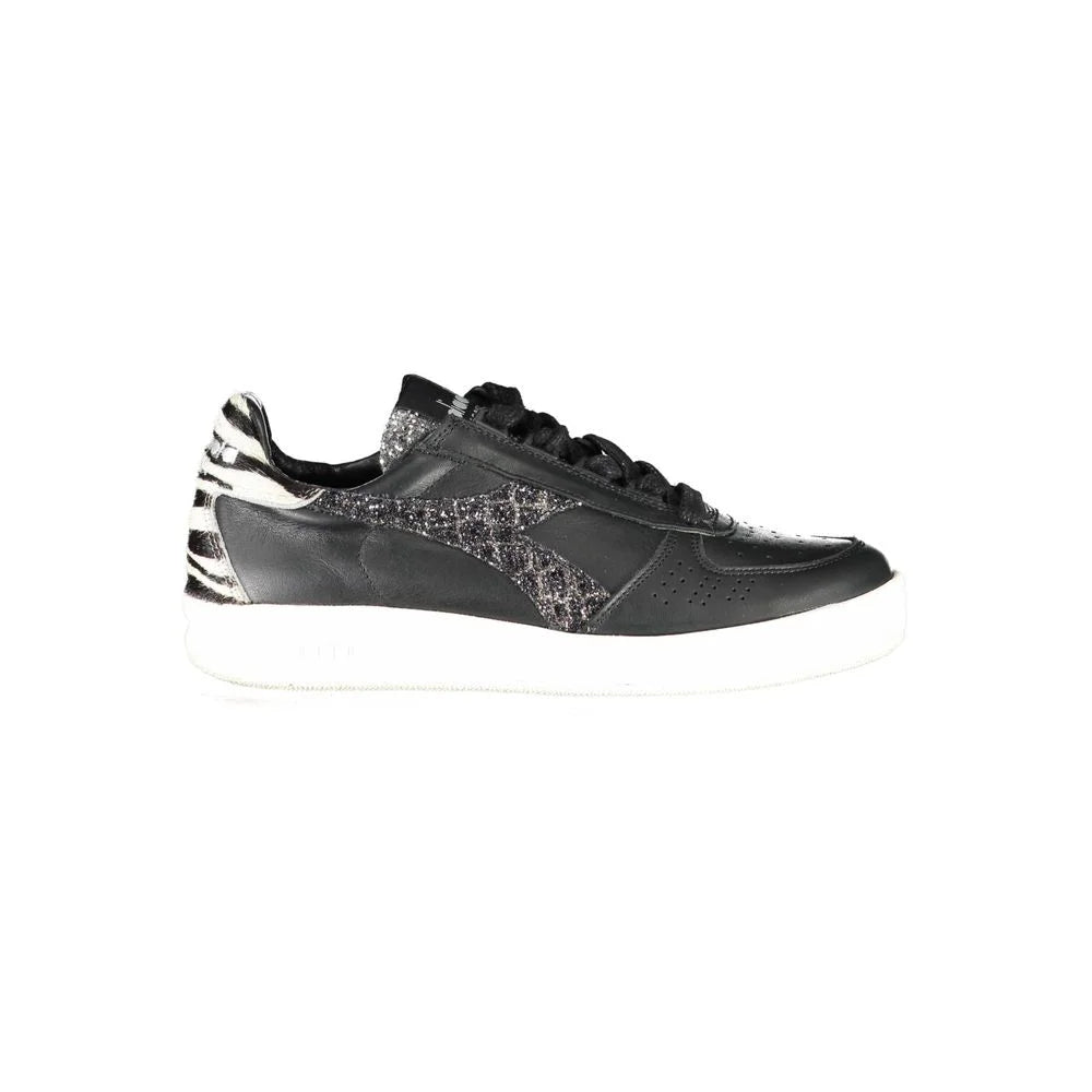 Diadora Black Leather Womens Sneaker - Sneakers